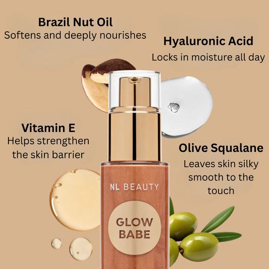 GLOW BABE Glitter Body Lotion.