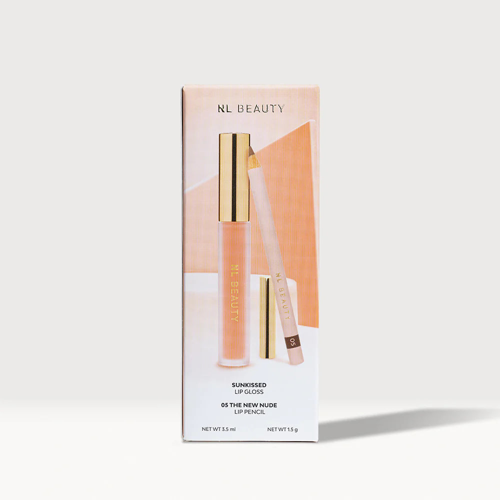GLOSSY LIP KIT - lip gloss with pencil.